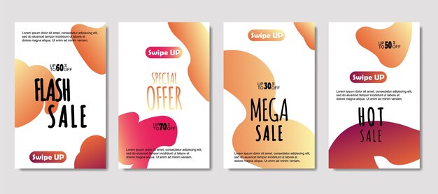 Dynamiczny abstrakcyjny płyn mobilny na sprzedaż banery Projekt szablonu banera sprzedaż Mega wyprzedaż specjalna oferta scenografia dla karty podarunkowej ulotki Plakat na ścianie okładka baner media społecznościowe