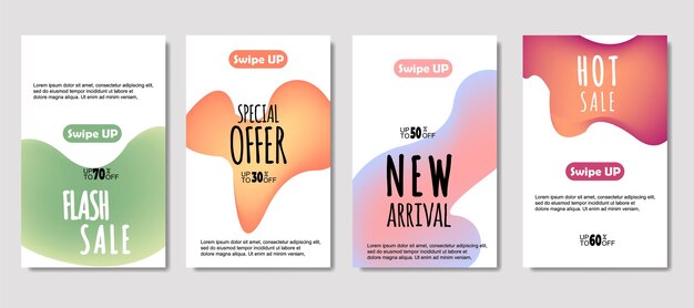 Dynamiczny abstrakcyjny płyn mobilny na sprzedaż banery Projekt szablonu banera sprzedaż Mega wyprzedaż specjalna oferta scenografia dla karty podarunkowej ulotki Plakat na ścianie okładka baner media społecznościowe