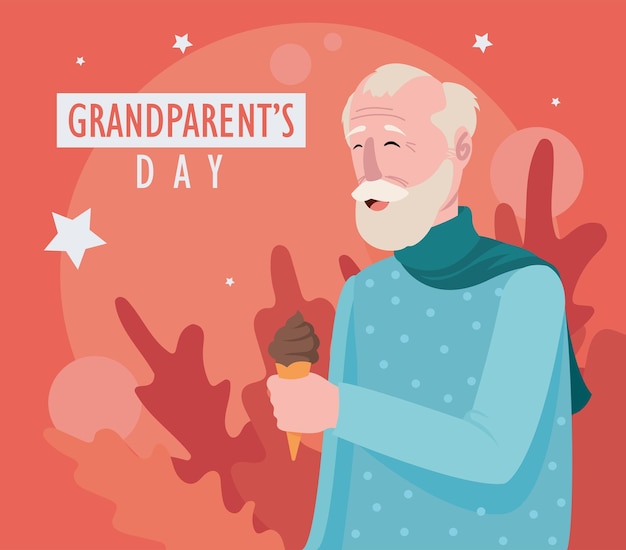 Dzień Babci I Dziadka Plakat Z Dziadkiem