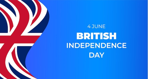 Dzień niepodległości wielkiej brytanii z flagą wielkiej brytanii