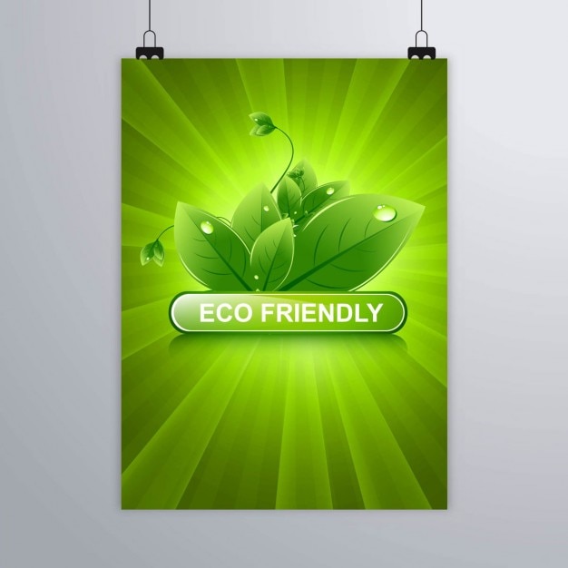 Bezpłatny wektor eco friendly broszura