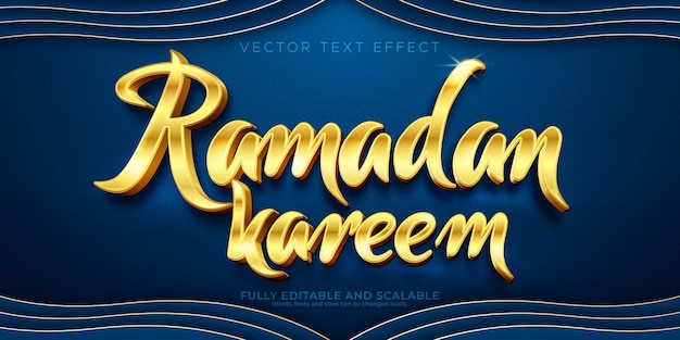 Bezpłatny wektor edytowalny efekt tekstowy, styl tekstu ramadan kareem