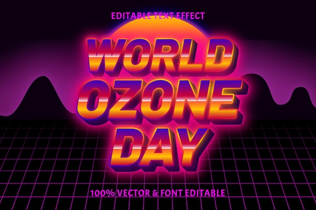 Efekt edytowanego tekstu światowego dnia ozonu