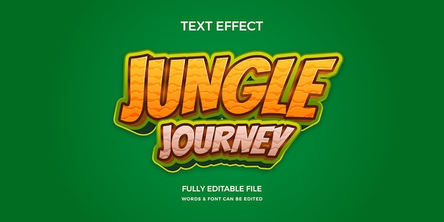 Bezpłatny wektor efekt gradientu tekstu dżungli