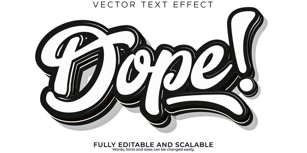 Efekt tekstowy pędzla Dope edytowalny nowoczesny styl czcionki typografii