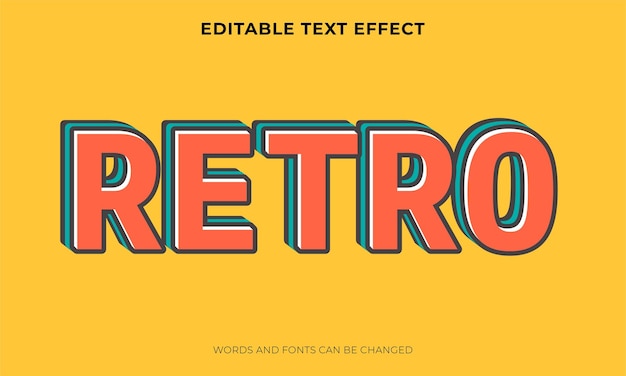 Efekt Tekstu 3d W Stylu Retro