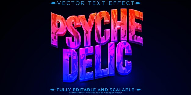Efekt tekstu psychodelicznego edytowalny styl tekstu grzybowego