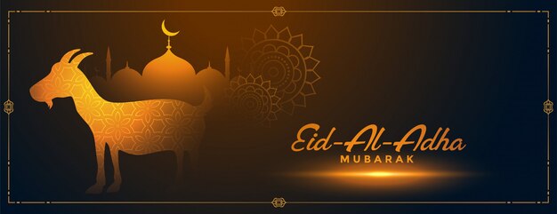 Bezpłatny wektor eid al adha bakrid festiwal banner design