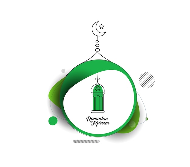 Eid Mubarak celebracja kaligrafia stylowy napis Ramadan Kareem tekst z lampą ilustracji wektorowych