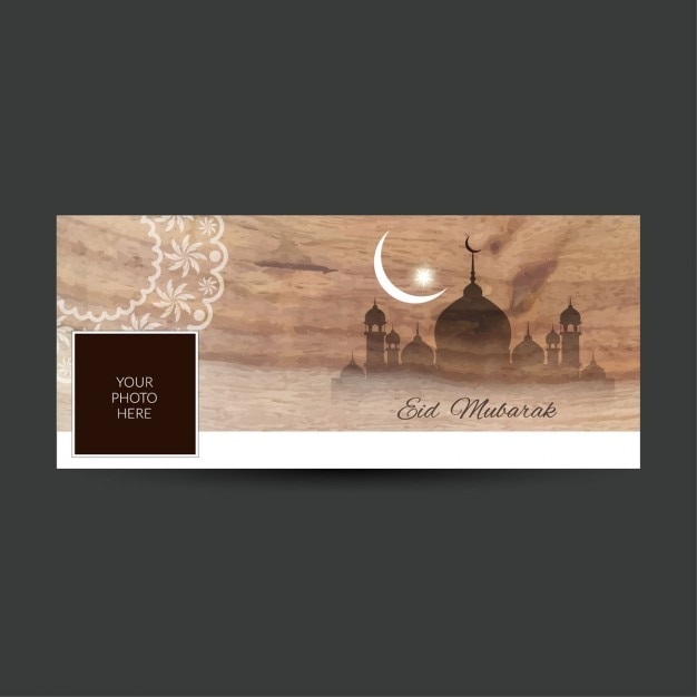 Bezpłatny wektor eid mubarak facebook timeline cover