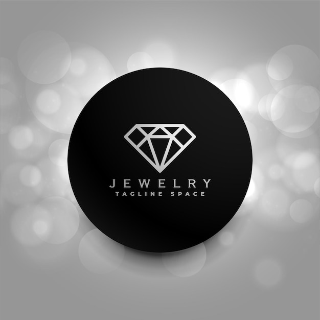 Elegancka Biżuteria Diament Ikona Logo Szablon Projektu