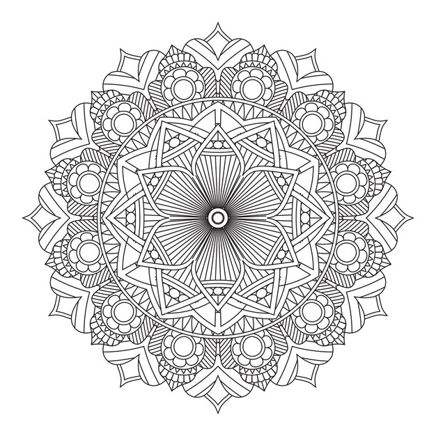 Elegancka mandala w zarysie