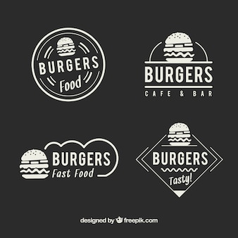 Elegancka rocznika restauracja fast food logo