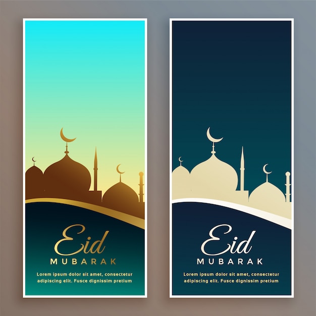 Elegancki Baner Festiwalu Eid