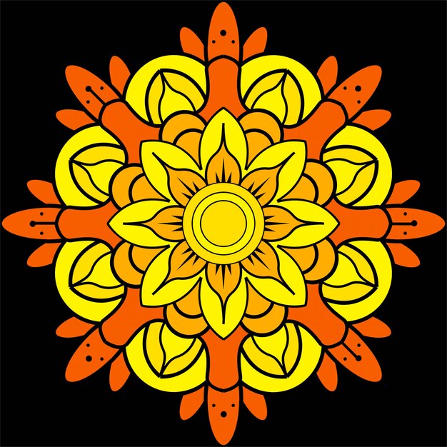 Elegancki Colroful Mandala Tło