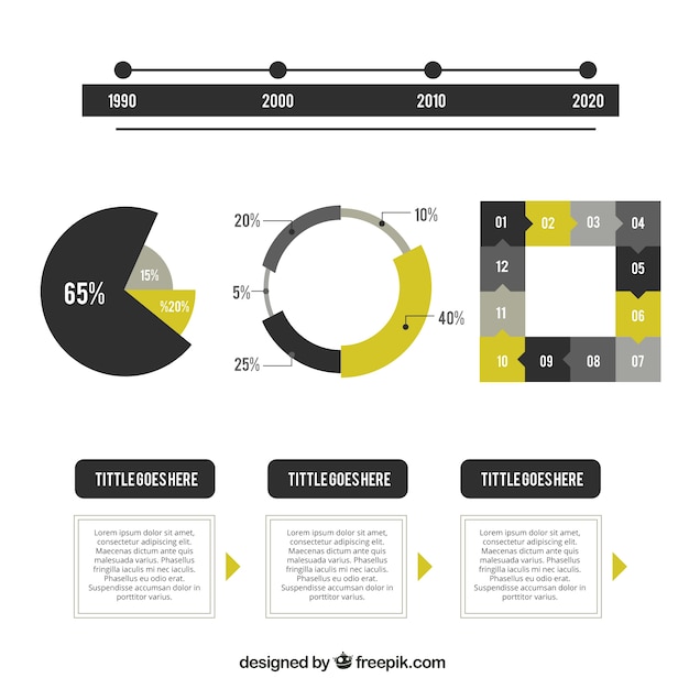 Bezpłatny wektor elegancki infografika