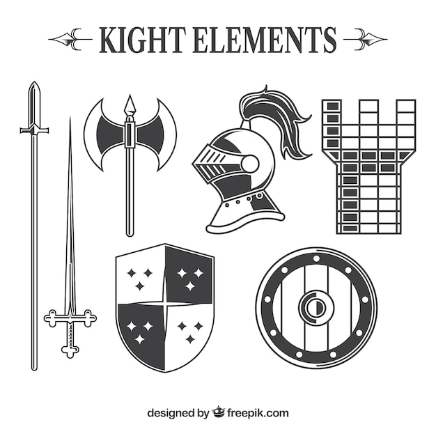 Elegancki Pakiet Elementów średniowiecznych