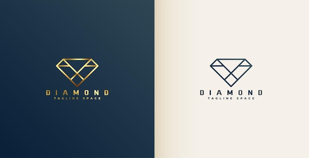 Bezpłatny wektor elegancki szablon logo biżuterii diamentowej do brandingu biznesowego