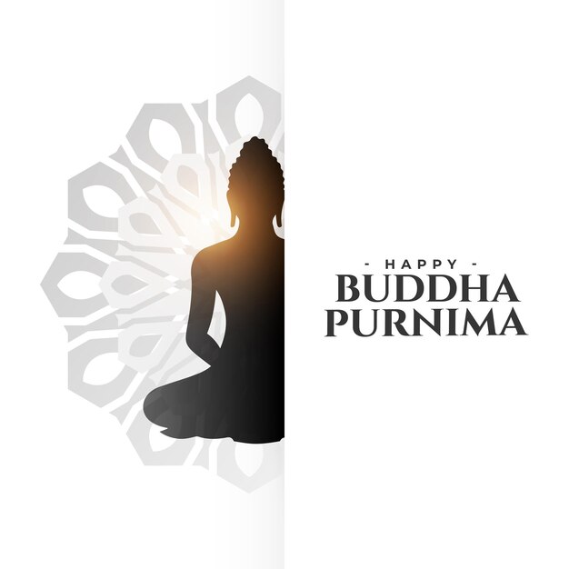 elegancki szczęśliwy budda purnima religijny projekt tła