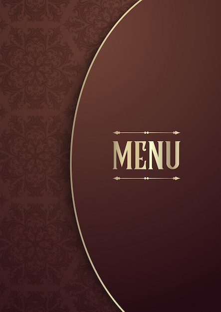 Bezpłatny wektor elegancki wygląd okładki menu