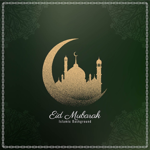 Elegancki Wzór Islamskiego Projektu Eid Mubarak