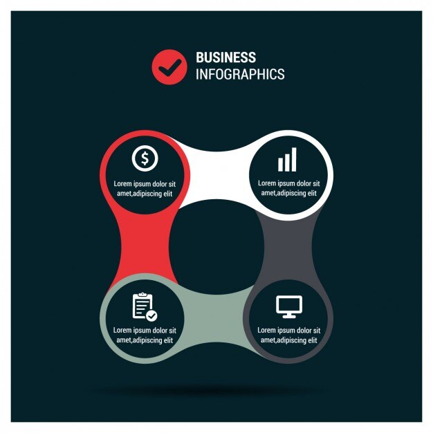 Bezpłatny wektor eleganckie biznes infograficzna