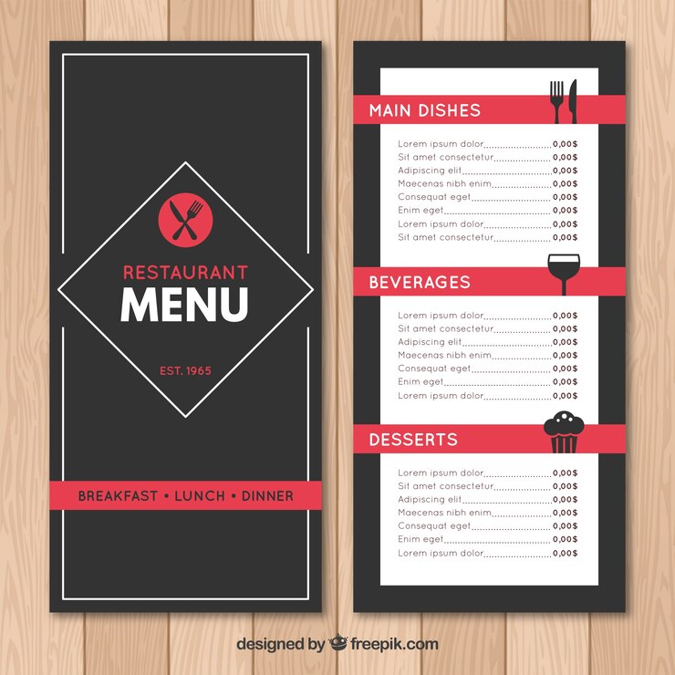 Bezpłatny plik Wektor eleganckie menu zabytkowe restauracji