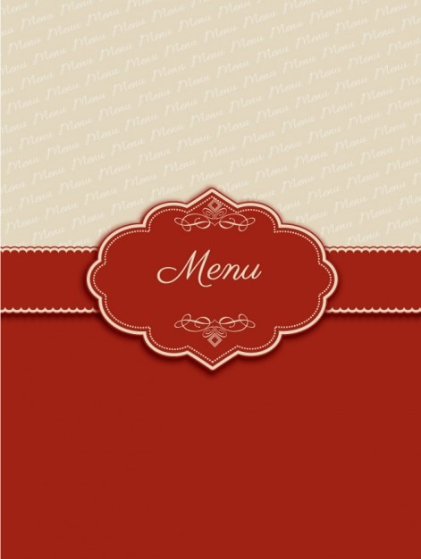 Eleganckie Menu Znaczek W Stylu Vintage