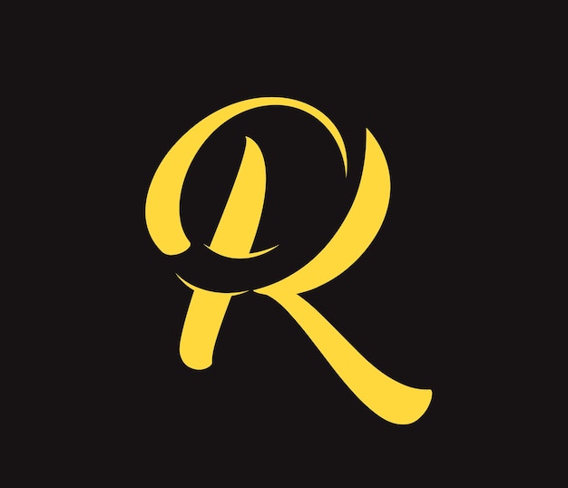 Element projektu grafiki wektorowej - litera R