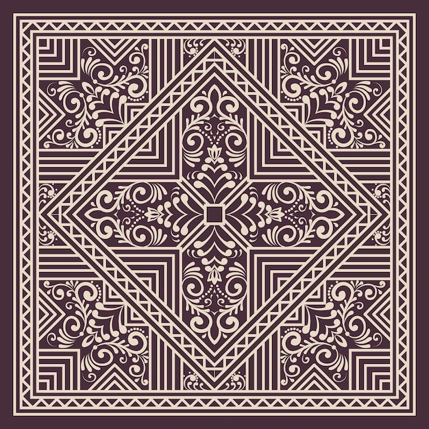 Bezpłatny wektor element wzoru ornamentu geometrycznego w stylu zentangle. orient tradycyjny ornament. w stylu boho. elegancki element streszczenie geometryczny wzór dla kart i zaproszeń.