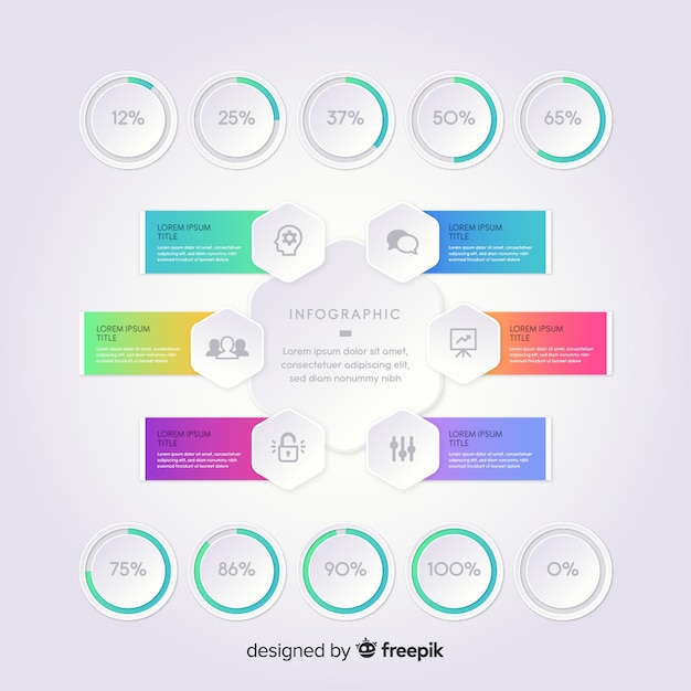 Elementy Gradientu Infographic