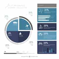 Bezpłatny wektor elementy infographic w nowoczesnym stylu