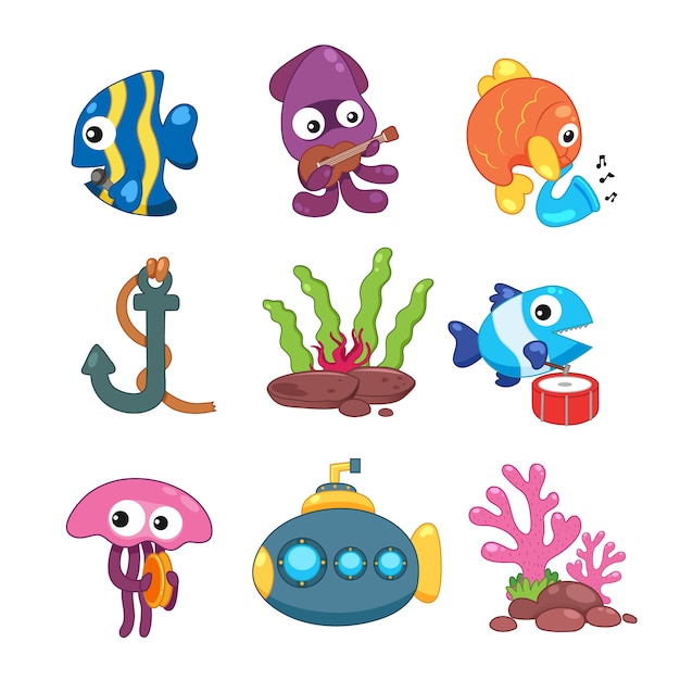 Elementy kolekcji Sealife