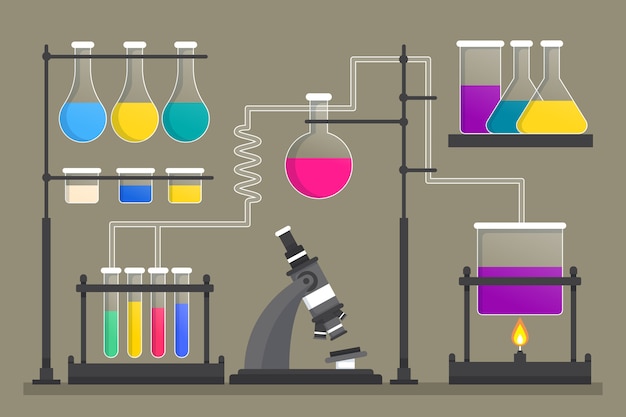 Elementy Laboratorium Naukowego Płaska Konstrukcja