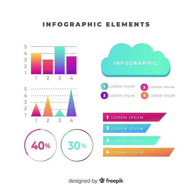 Elementy Płaskie Infographic