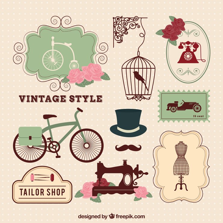 Bezpłatny plik Wektor elementy stylu vintage