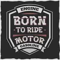 Bezpłatny wektor emblemat silnika i benzyny