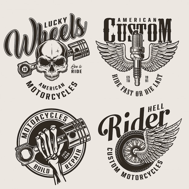 Emblematy usługi naprawy zabytkowych motocykli