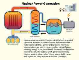 Bezpłatny wektor energetyka jądrowa i wytwarzanie energii