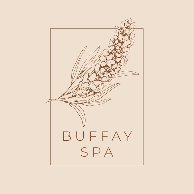 Bezpłatny wektor estetyczne logo spa buffay