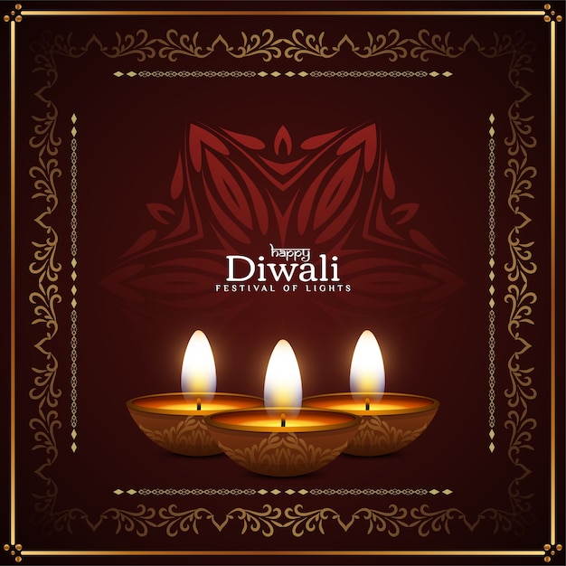 Etniczny Stylowy Projekt Festiwalu Happy Diwali