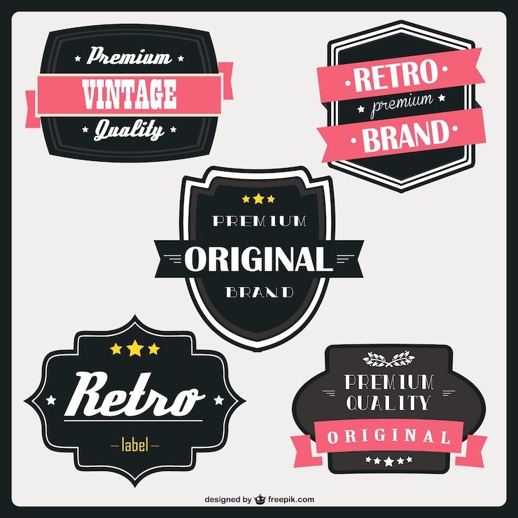 Bezpłatny plik Wektor etykiety retro obraz