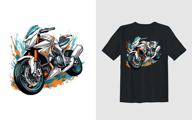 Bezpłatny wektor extreme dirt bike kreskówka wektor ilustracja biker t shirt design