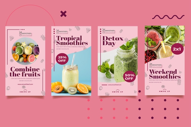 Bezpłatny wektor fabryki instagram smoothies