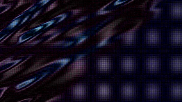 Fale kolorowych punktów Rozprysk danych cyfrowych tablicy punktów Futurystyczny, gładki element interfejsu glitch