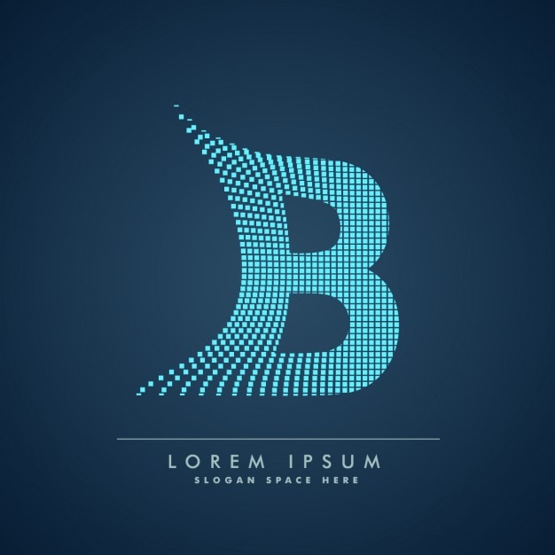 Bezpłatny plik Wektor falista logo litera b w stylu abstrakcyjna