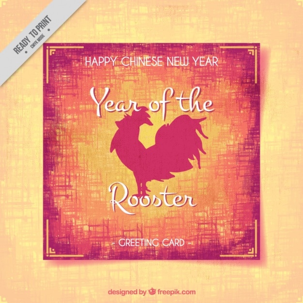 Bezpłatny wektor fantastyczna kartkę z życzeniami na chiński nowy rok
