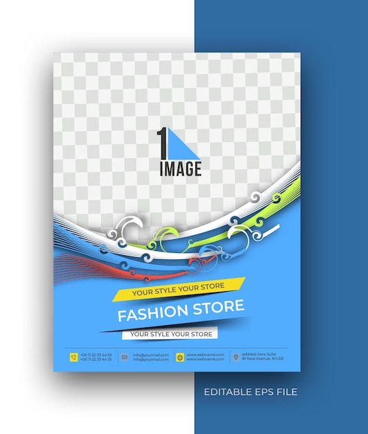 Bezpłatny wektor fashion store a4 business brochure ulotki szablon projektu plakatu