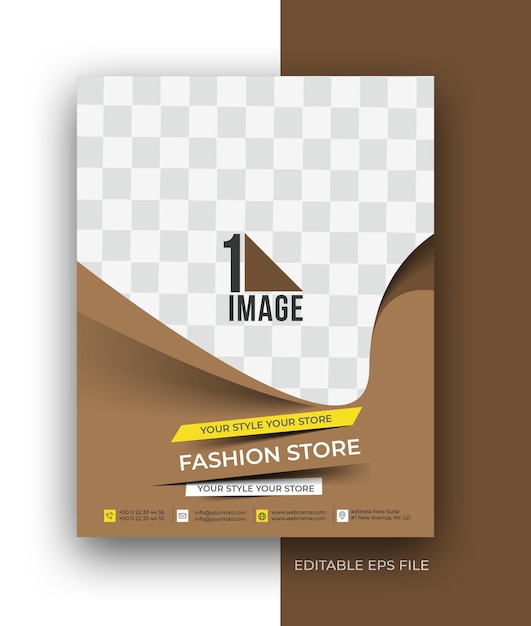 Bezpłatny wektor fashion store a4 business brochure ulotki szablon projektu plakatu
