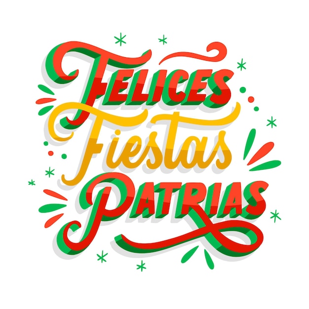 Bezpłatny wektor felices fiestas patrias